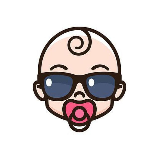 illustration of baby wearing sunglasses